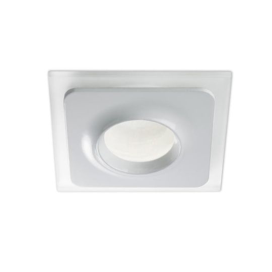 LA CREU Lighting - FRMULA Bathroom Spotlight, White Finish and two face Sanded Glass Diffuser - 90-4349-14-B9
