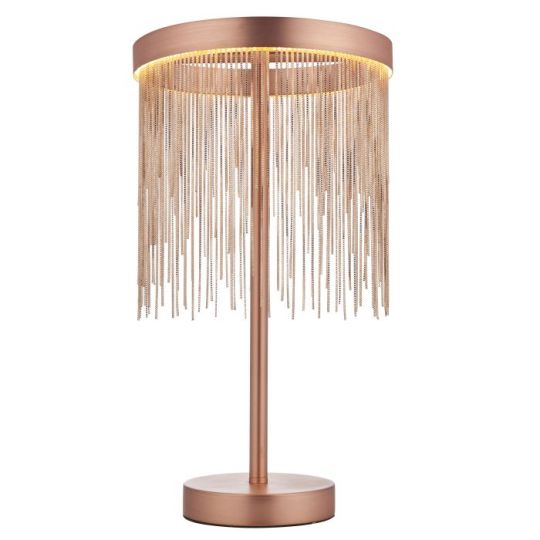 Endon Zelma 1lt Table in Brushed Copper Plate & Copper
