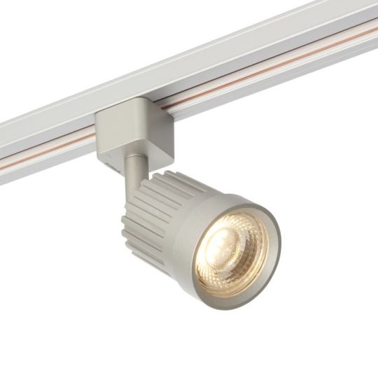 Saxby Pacto Track Silver 3000K 10W in Silver Effect Paint & Clear Prismatic Pc