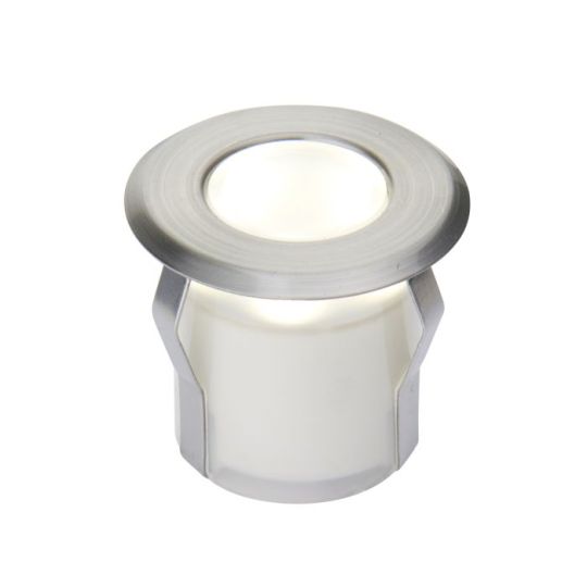 Saxby Cove Cool White Ip67 0.8W in Marine Grade Brushed Stainless Steel & Frosted Pc