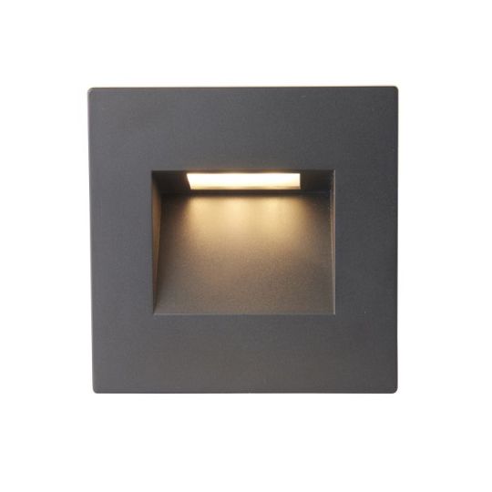 Saxby Albus Cct Square Ip65 1.5W in Black Pc