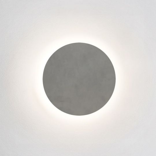 Astro Eclipse Round 300 LED Coastal Wall Light in Matt Concrete