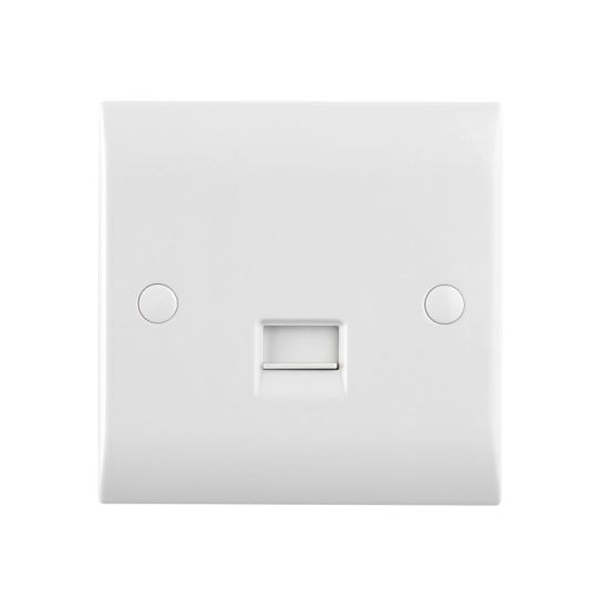 Saxby Curved Edge Telephone Master Socket in White