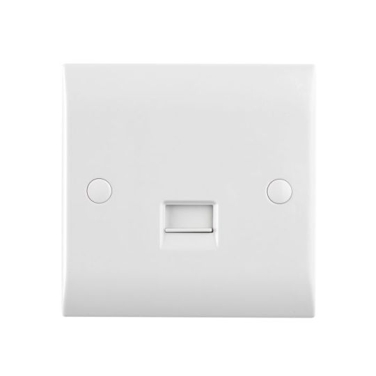 Saxby Curved Edge Telephone Secondary Socket in White