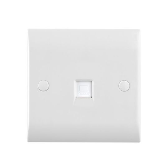 Saxby Curved Edge Rj45 Data Socket in White