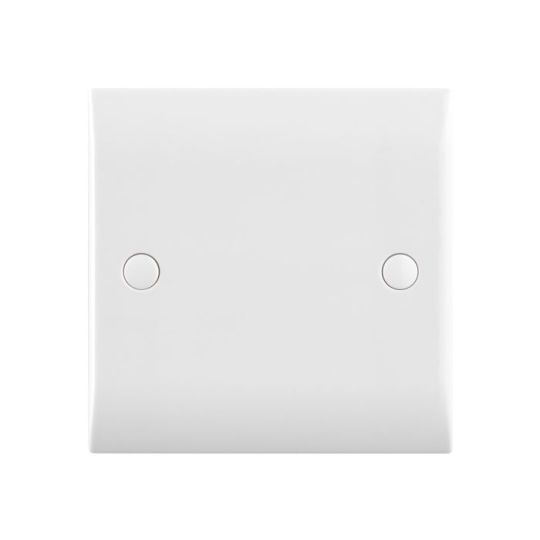 Saxby Curved Edge 1G Blanking Plate in White