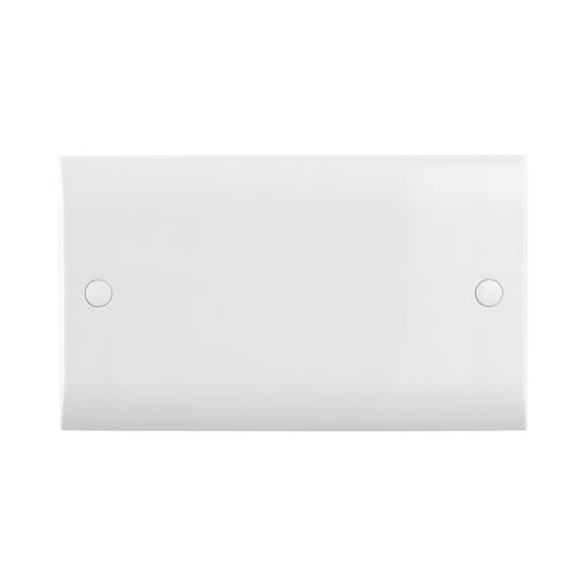 Saxby Curved Edge 2G Blanking Plate in White