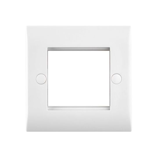 Saxby Curved Edge 2G Modular Faceplate (2 Modules) in White