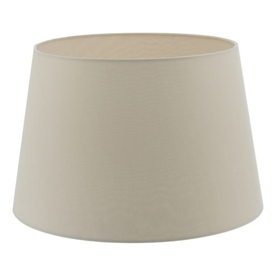 Dar Cezanne Taupe Faux Silk Tapered Drum Shade 45cm