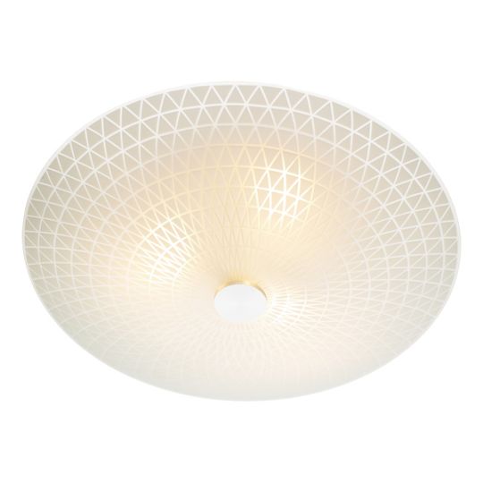 Dar Colby 3 Light Glass Flush