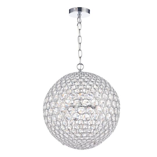 Dar Fiesta 5 Light 35CM Pendant Polished Chrome