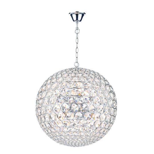 Dar Fiesta 8 Light 50CM Pendant Polished Chrome