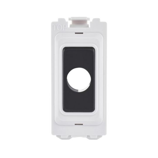 Saxby Grid 13A Flex Outlet Module - Matt Black in Matt Black