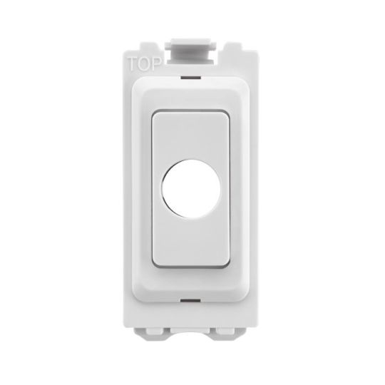 Saxby Grid 13A Flex Outlet Module - White in White