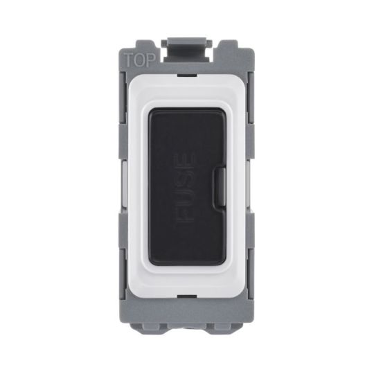Saxby Grid 13A Fuse Holder Module - Matt Black in Matt Black
