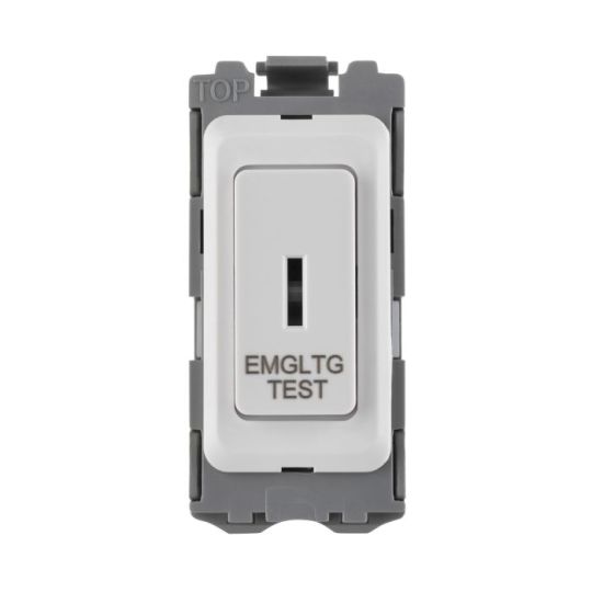 Saxby Grid 20A Dp 2-Way Key Module (Emg Ltg Test) - White in White