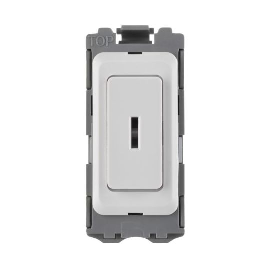 Saxby Grid 20A Dp 2-Way Grid Key Switch Module - White in White