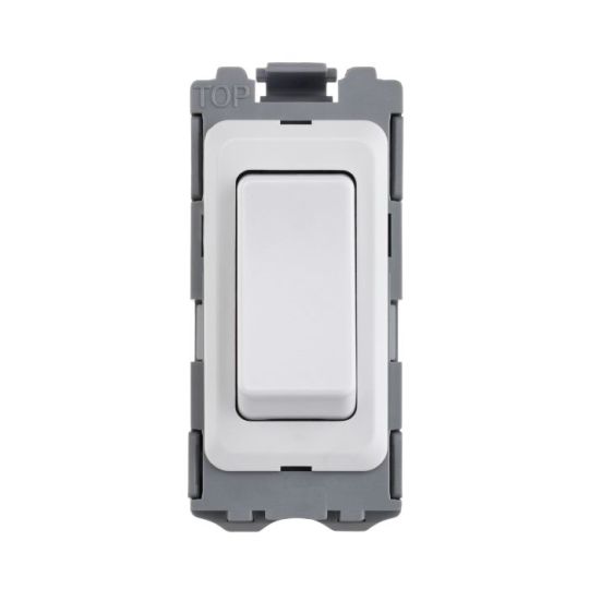 Saxby Grid 20A Sp 2-Way Grid Switch Module - White in White