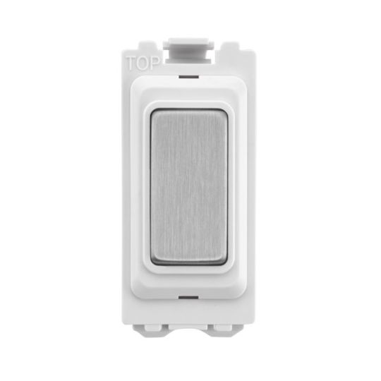 Saxby Grid Blanking Grid Module - Brushed Steel in Brushed Steel