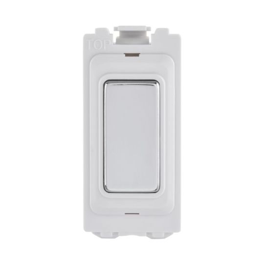 Saxby Grid Blanking Grid Module - Polished Chrome in Chrome Effect Plate