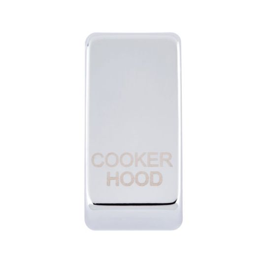 Saxby Grid Rocker Cover Marked 'Cooker Hood' - Polished Chrome in Chrome Effect Plate