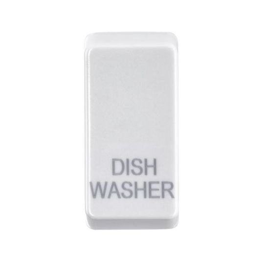Saxby Grid Rocker Cover Marked 'Dishwasher' - White in White