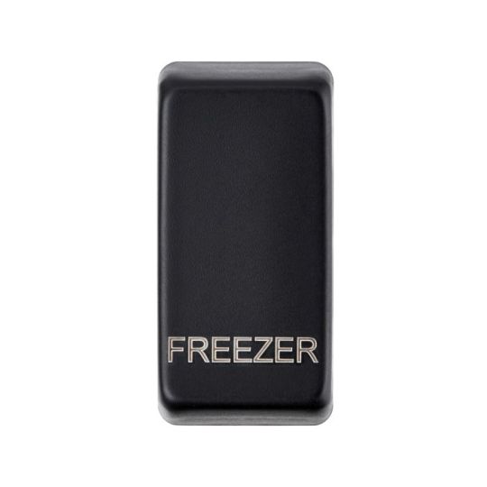 Saxby Grid Rocker Cover Marked 'Freezer' - Matt Black in Matt Black