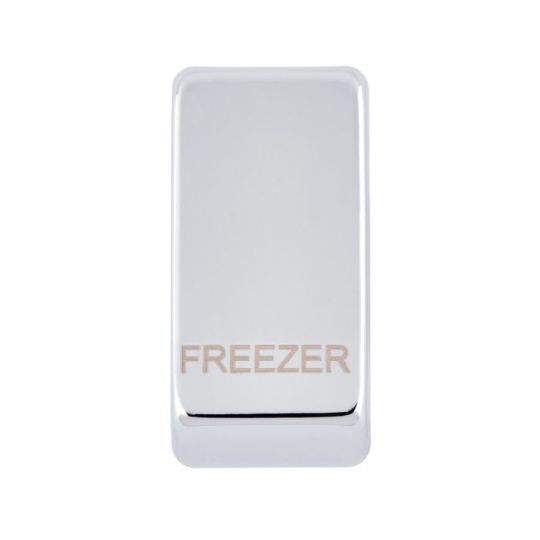 Saxby Grid Rocker Cover Marked 'Freezer' - Polished Chrome in Chrome Effect Plate