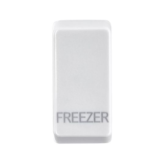 Saxby Grid Rocker Cover Marked 'Freezer' - White in White