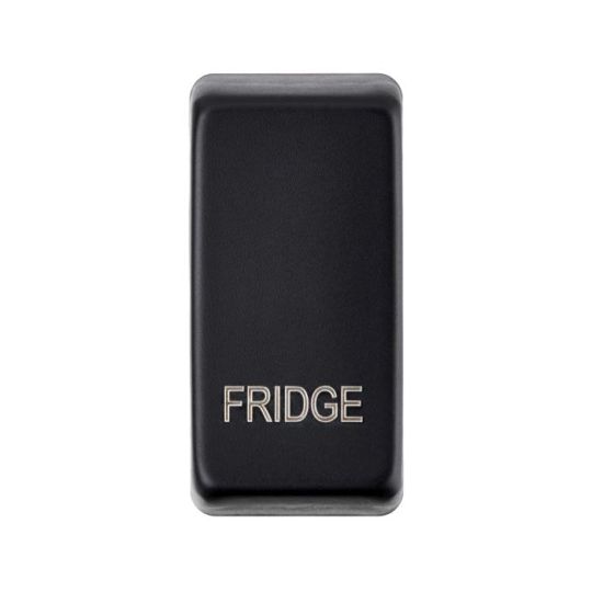 Saxby Grid Rocker Cover Marked 'Fridge' - Matt Black in Matt Black