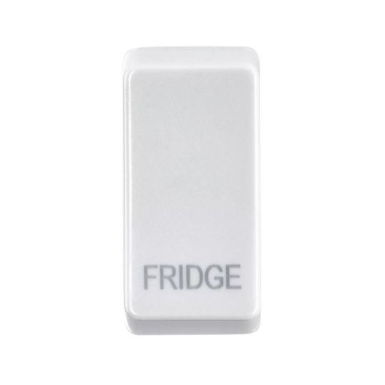 Saxby Grid Rocker Cover Marked 'Fridge' - White in White