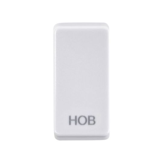 Saxby Grid Rocker Cover Marked 'Hob' - White in White