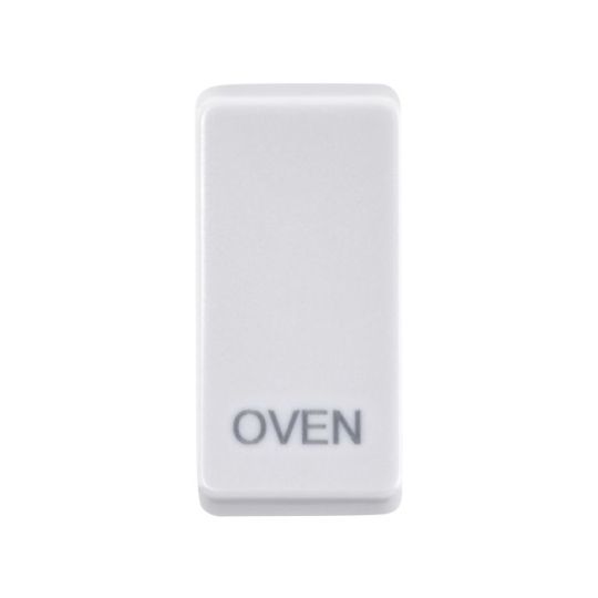 Saxby Grid Rocker Cover Marked 'Oven' - White in White