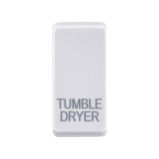 Saxby Grid Rocker Cover Marked 'Tumble Dryer' - White in White