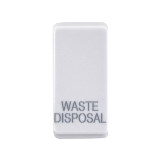 Saxby Grid Rocker Cover Marked 'Waste Disposal' - White in White
