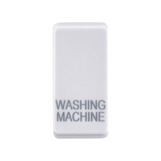 Saxby Grid Rocker Cover Marked 'Washing Machine' - White in White
