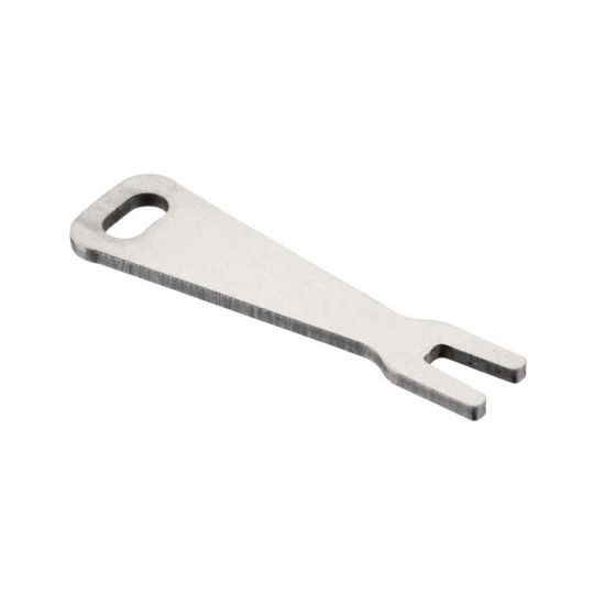 Saxby Grid Spare Key - Brushed Steel in Matt Black