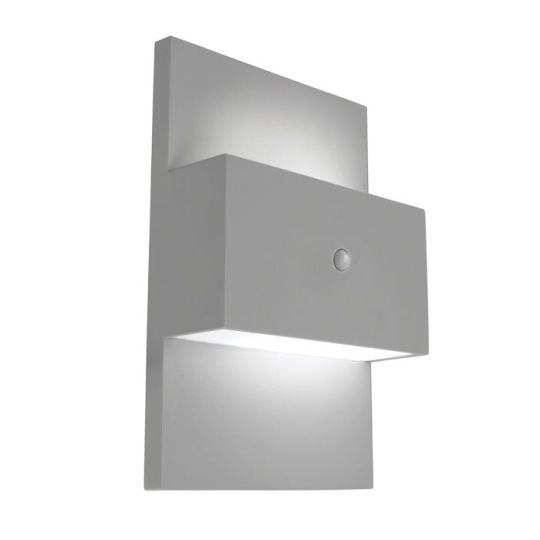 Norlys Geneve 1 Light Wall Light With Pir Aluminium