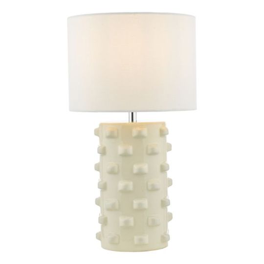 Dar Georgina Table Lamp White With Shade