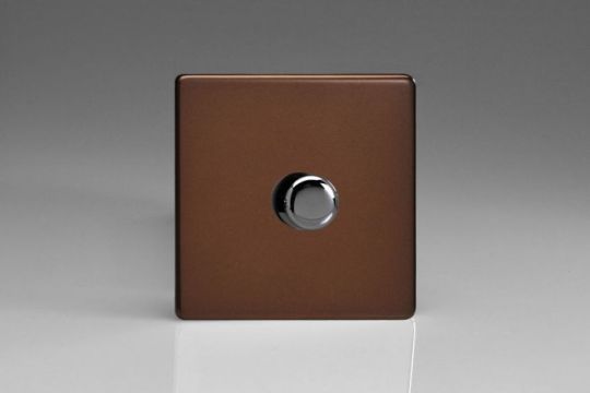 VARILIGHT Lighting - 1 GANG (SINGLE), 1 OR 2 WAY 400 WATT DIMMER DIMENSION SCREWLESS MOCHA - HDM3S