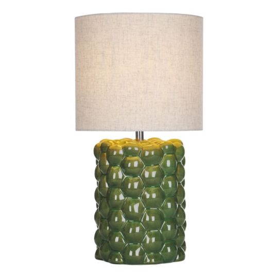 Dar Jayden Table Lamp Green Reactive Glaze With Shade