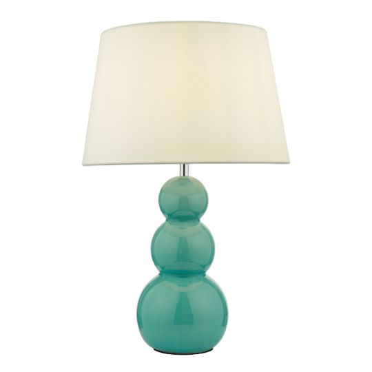 Dar Mia Table Lamp Teal Ceramic Base Only