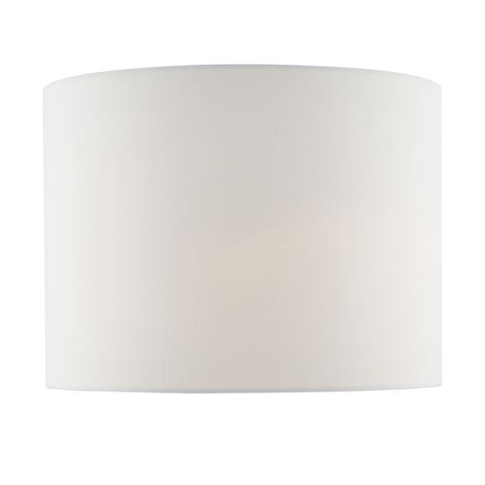 Dar Olalla Ivory Faux Silk Drum Shade 34cm