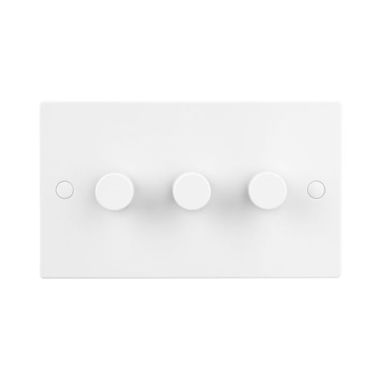 Saxby Square Edge 3G Led Dimmer 5-100W in White