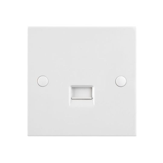 Saxby Square Edge Telephone Master Socket in White
