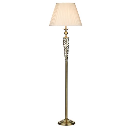 Dar Siam Floor Lamp Antique Brass With Shade (Multipack)