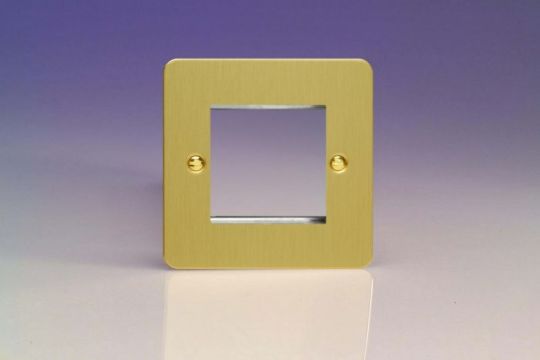 Varilight Brushed Brass DataGrid Plate (2 Grid Spaces)