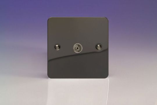 Varilight Iridium 1-Gang TV Socket, Co-Axial