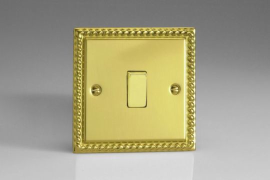 VARILIGHT Lighting - 1 GANG (SINGLE), 1 WAY 20 AMP SWITCH GEORGIAN POLISHED BRASS - XG20D