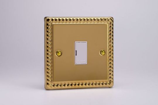 Varilight Georgian Brass 13A Unswitched Fused Spur